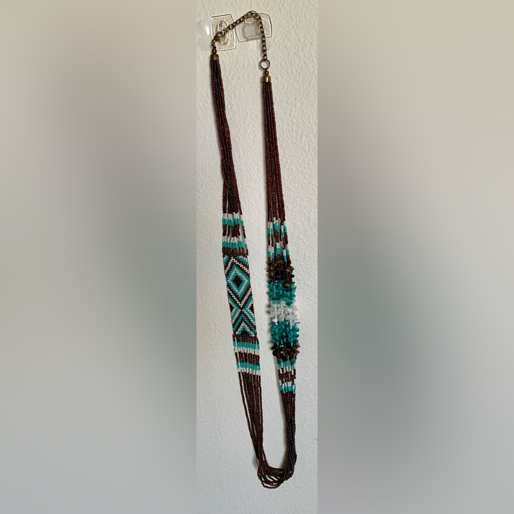 Gorgeous Ethyl & Myrtle Native American Inspired Crystal Beaded Necklace